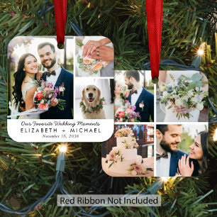 Our Favourite Wedding Moments Photo Christmas Metal Tree Decoration