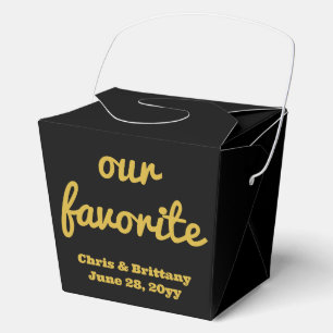 Our favourite wedding reception guest dessert trea favour box