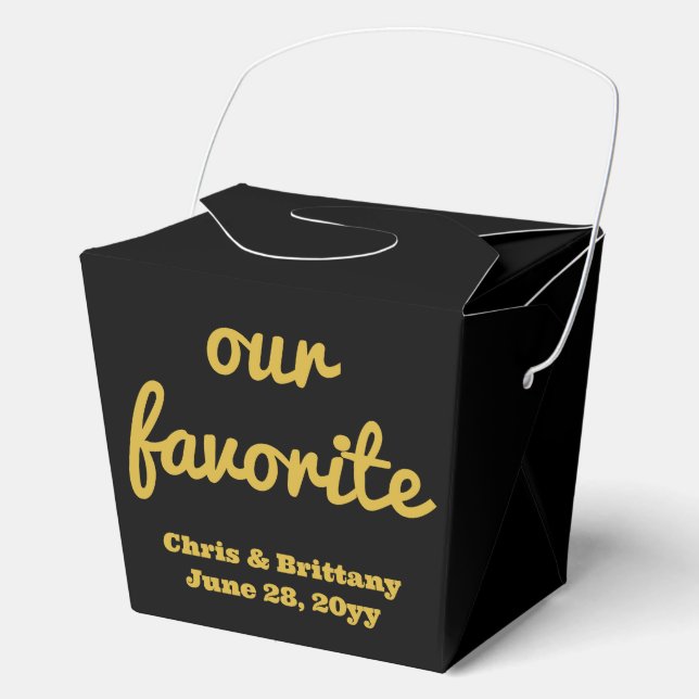 Our favourite wedding reception guest dessert trea favour box (Front)