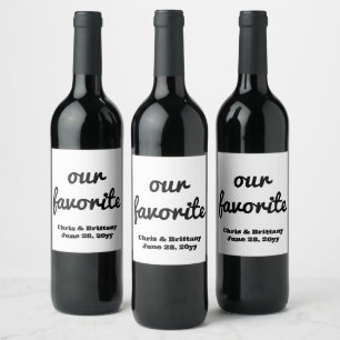 Our favourite wedding reception guest favour gift wine label