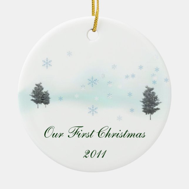 Our First Christmas 2011 Ceramic Tree Decoration (Front)