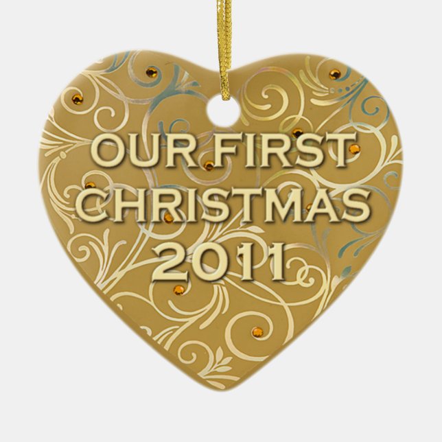 Our First Christmas 2011 Ceramic Tree Decoration (Front)