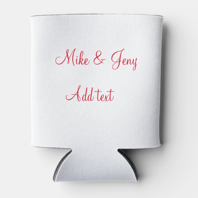 Our first Christmas add couple name text message Can Cooler (Front)
