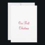 Our first Christmas add name family photo  Holiday Card<br><div class="desc">design</div>