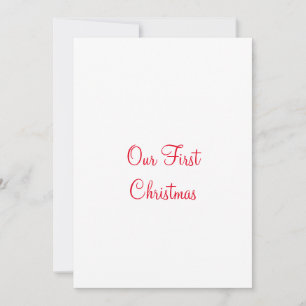 Our first Christmas add name family photo  Holiday Card