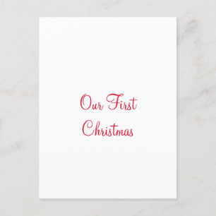 Our first Christmas add name family photo Postcard