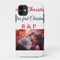 Our first Christmas add name photo wedding engaged