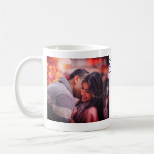 Our first Christmas add name photo wedding engaged Coffee Mug