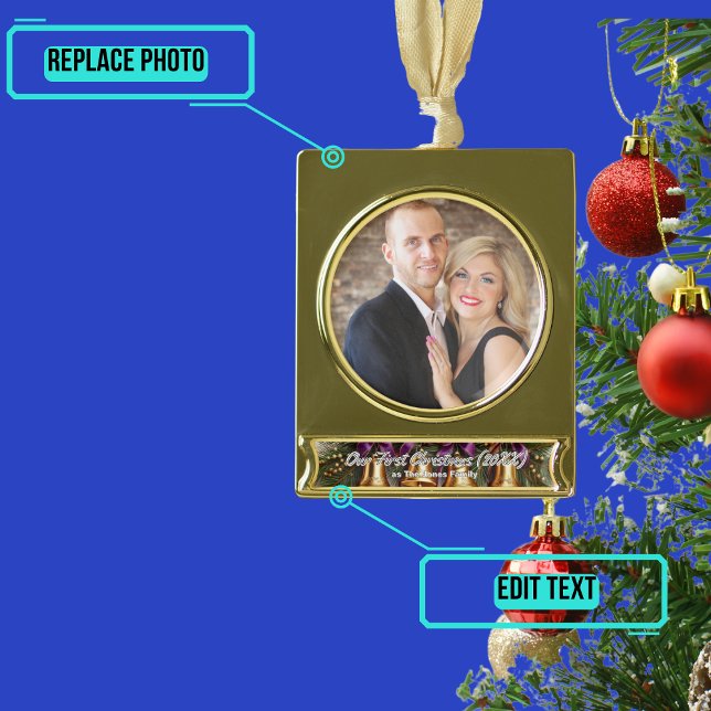 Our First Christmas as a Couple Banner Ornament (Please enjoy our design and see the others in the collection.)