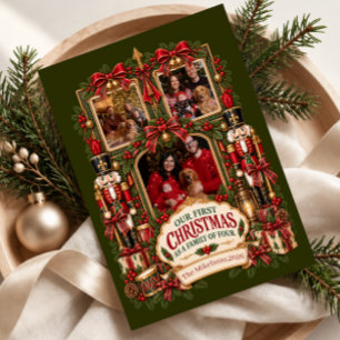 Our First Christmas as a Family of Four Photo Holiday Card