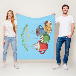  "Our First Christmas As A Family Of Three 2025  Fleece Blanket
