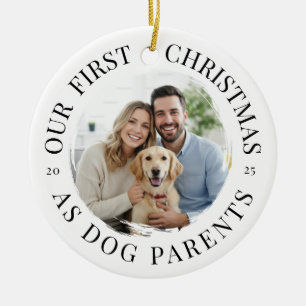 Our First Christmas as Dog Parents Ceramic Tree Decoration