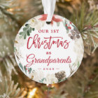 Our First Christmas as Grandparents Floral Photo