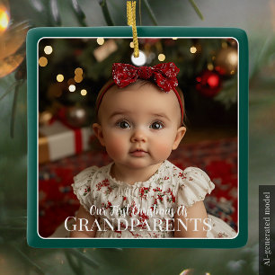 Our First Christmas as Grandparents Grandchild Ceramic Ornament