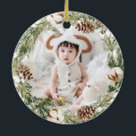Our First Christmas as Grandparents Joy Photo  Ceramic Tree Decoration<br><div class="desc">If you need any further customisation please feel free to message me on yellowfebstudio@gmail.com.</div>