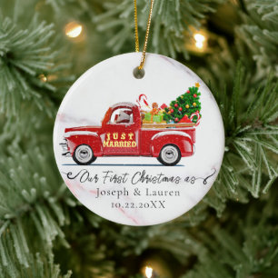 Our First Christmas as Married Couple Ceramic Tree Decoration
