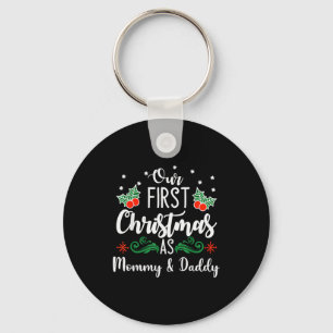 Our First Christmas As Mommy And Daddy Key Ring