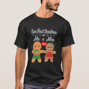Our First Christmas As Mr And Mrs 2020 Gingerbread T-Shirt