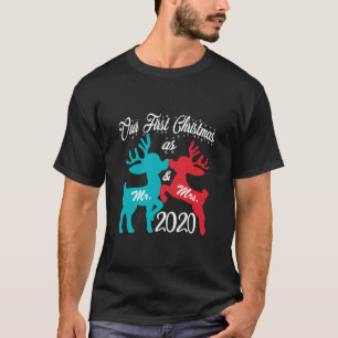 Our First Christmas As Mr And Mrs 2020 Matching Re T-Shirt