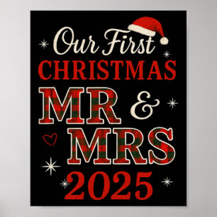 Our First Christmas As Mr And Mrs 2025 Matching Ne Poster
