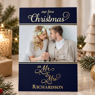 Our First Christmas as Mr and Mrs Blue and Gold