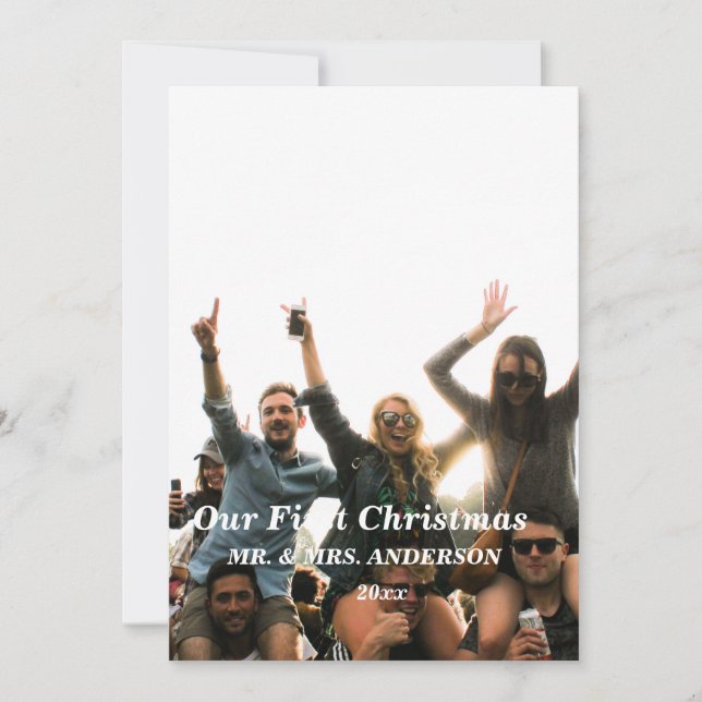 our first christmas as mr and mrs invitation (Front)