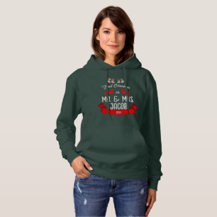 Our First Christmas as Mr. and Mrs. Newlywed Hoodie