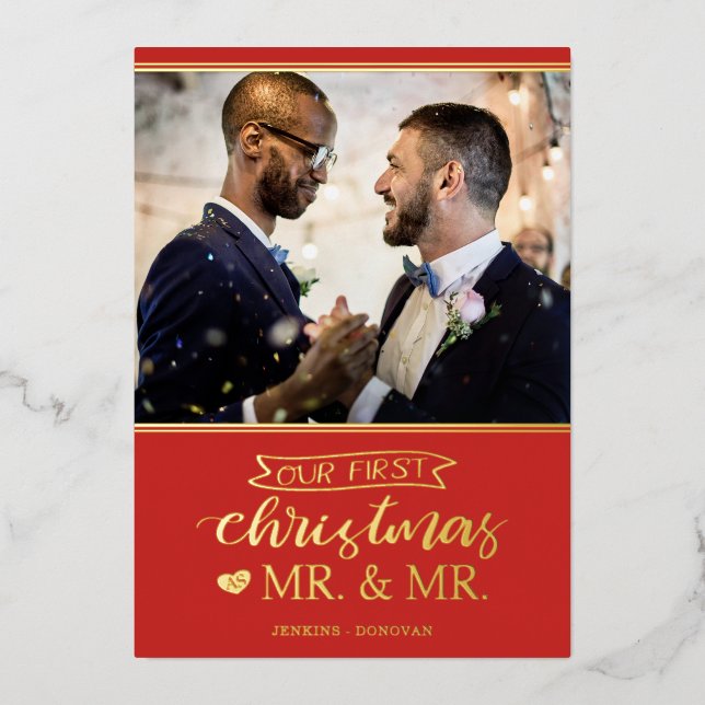 Our first Christmas as mr & mr gay wedding (Front)