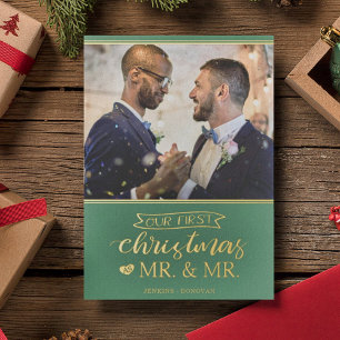 Our first Christmas as mr & mr gay wedding Foil Ho