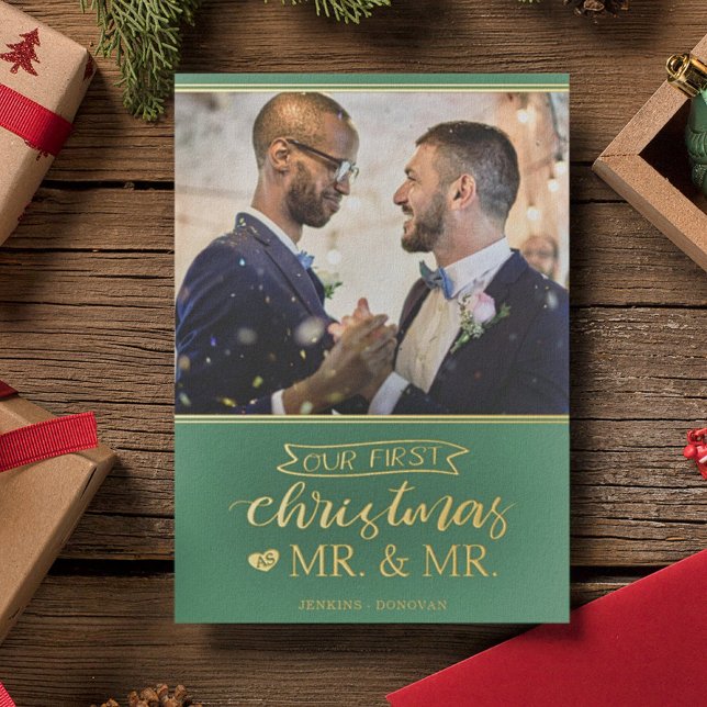 Our first Christmas as mr & mr gay wedding Foil Ho (Creator Uploaded)