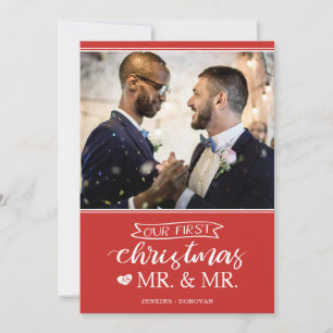 Our first Christmas as mr & mr gay wedding Holiday Card