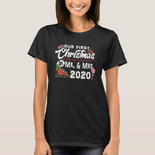 Our First Christmas As Mr Mrs 2020 Xmas Couple T-Shirt