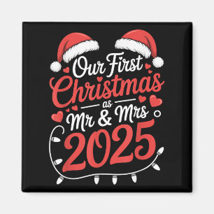 Our First Christmas As Mr Mrs 2025 Married Couples Magnet