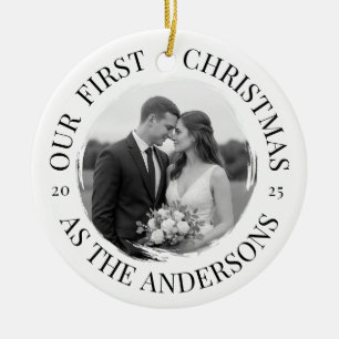 Our First Christmas as Mr & Mrs Ceramic Tree Decoration
