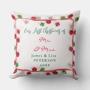 Our First Christmas as Mr. & Mrs. I Cushion
