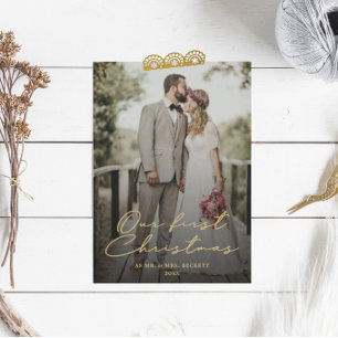 Our First Christmas As Mr. & Mrs. Photo Holiday