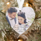 Our First Christmas as Mr. & Mrs. Photo Ornament W