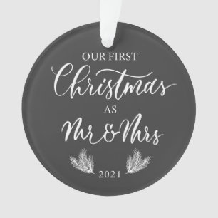 Our First Christmas as Mr. & Mrs. with Year Ornament