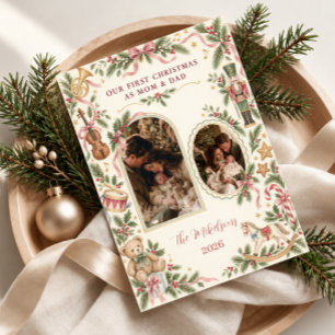 Our First Christmas as Mum & Dad Photo Holiday Card
