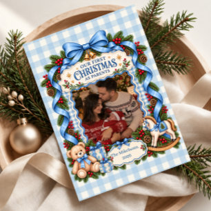 Our First Christmas as Parents Photo Holiday Card