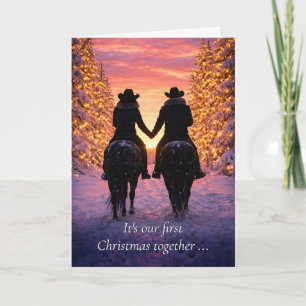Our First Christmas Being Married Newlyweds Card