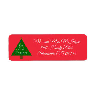 Our First Christmas Card Return Address Labels