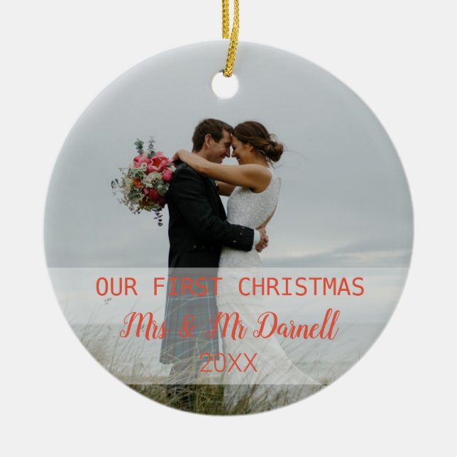 Our First Christmas Ceramic Tree Decoration (Front)
