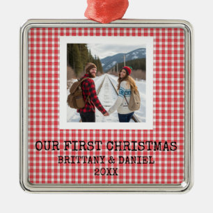 Our First Christmas Couple Metal Tree Decoration