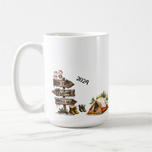 Our First Christmas Cute Couple Newlywed Camping Coffee Mug