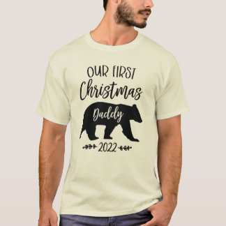 Our First Christmas Daddy Bear Matching Family Paj T-Shirt