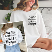 Our First Christmas Engaged 2023 Couple Crewneck
