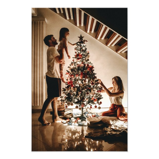 Our First Christmas Engaged 2024 Wedding  Photo Print (Front)