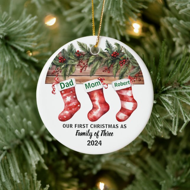 Our First Christmas Engaged | Holiday Ceramic Tree Decoration (Tree)
