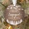 Our First Christmas Engaged Rustic Pine Tree Photo